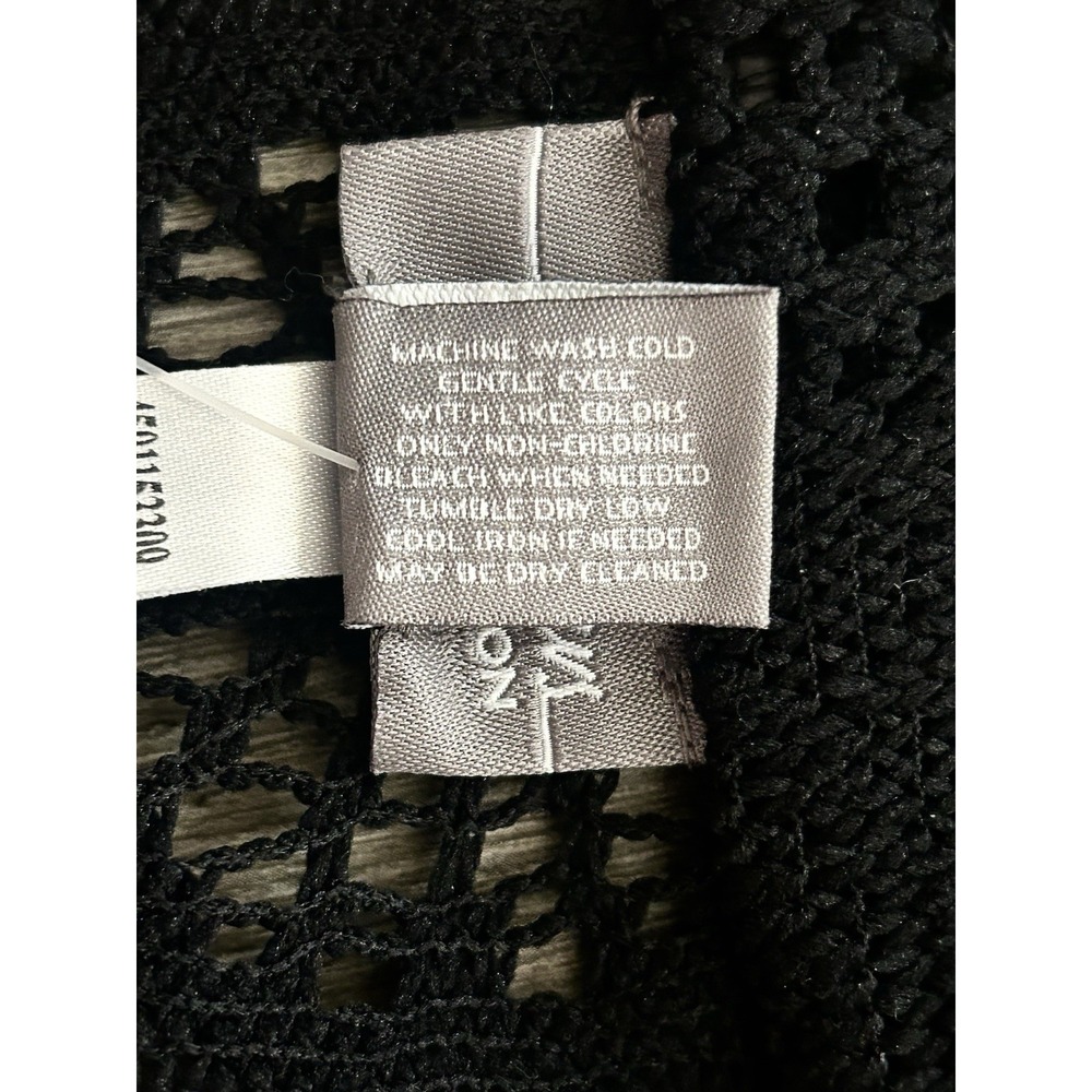 Chico's Travelers Women's Crochet Lace Long Duster Cardigan Large 2 Boho - Picture 8 of 9